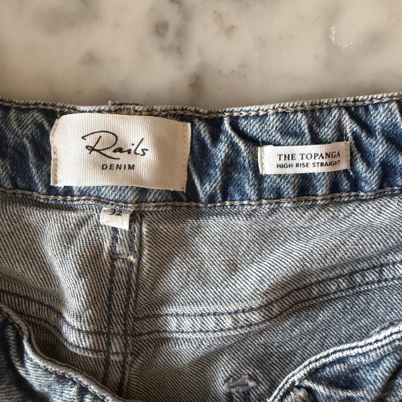 Rails Topanga Straight Jeans Women’s 32 Light Wash 90s Vintage Minimalcore Denim - Picture 8 of 11